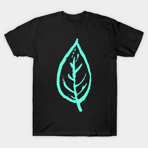 Leaf / Petrol T-Shirt by Nikokosmos